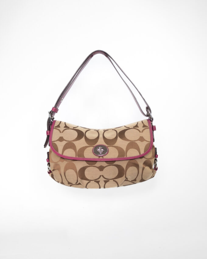Vintage Turnlock Monogram Flap Bag – Pink Trim