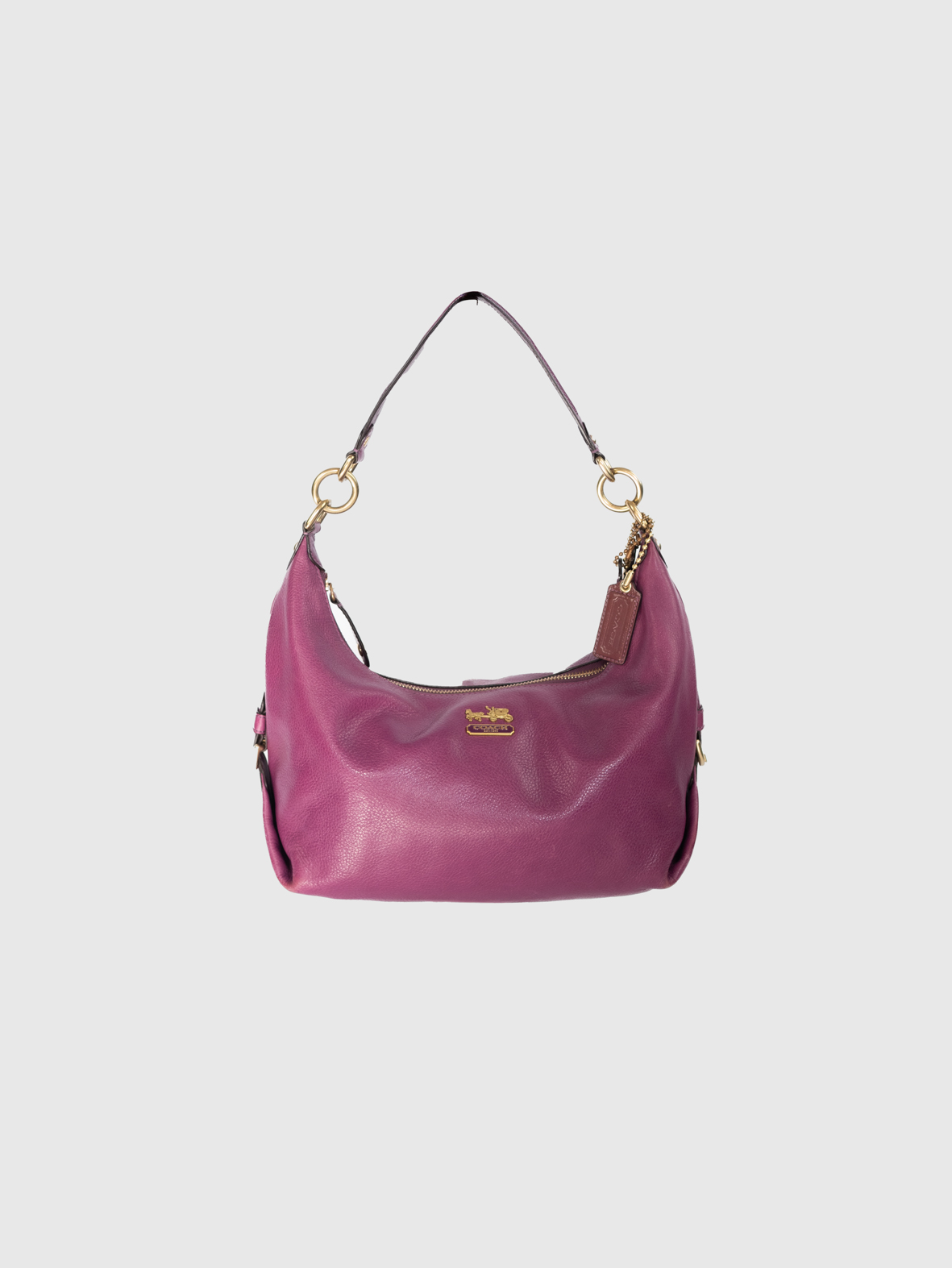 Vintage Full Leather Coach Purse – Berry Purple