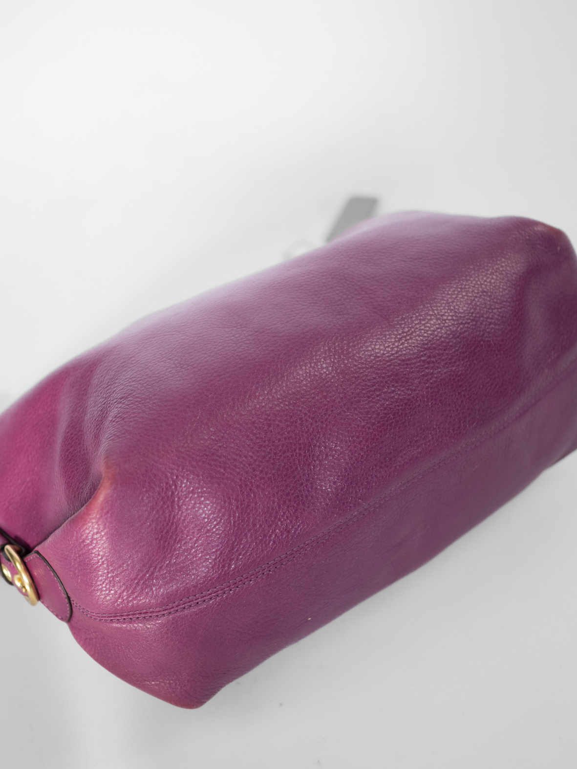 Vintage Full Leather Coach Purse – Berry Purple - Image 9
