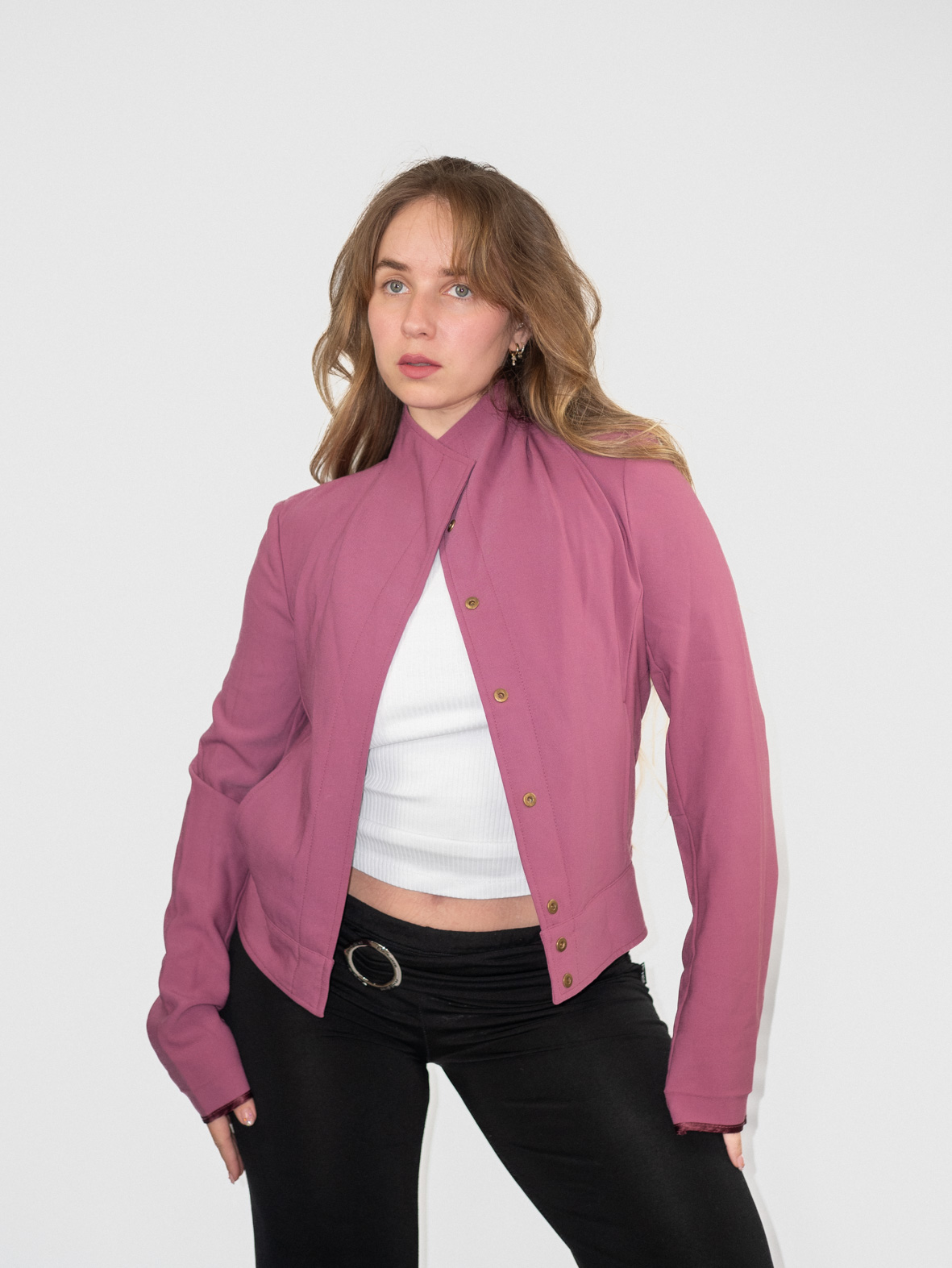 Berry Purple Vintage Jacket - S - Image 3