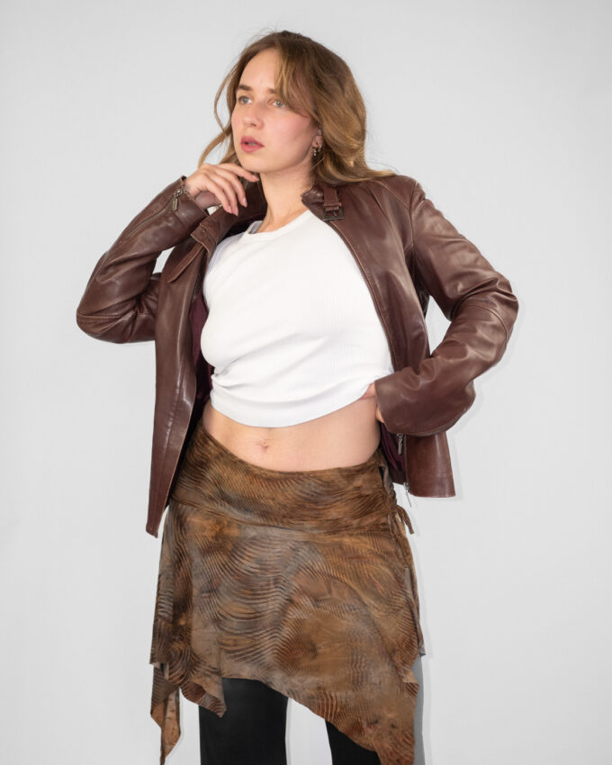 Earthy Asymmetrical Vintage Skirt – S-M