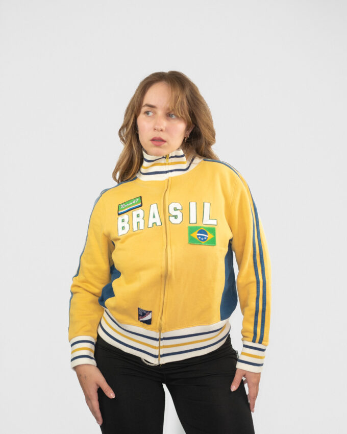 Vintage Brasil Zip Cotton Jacket – M