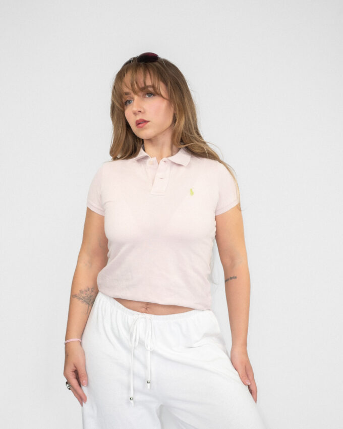 Pastel Pink Vintage Ralph Lauren Polo - XS