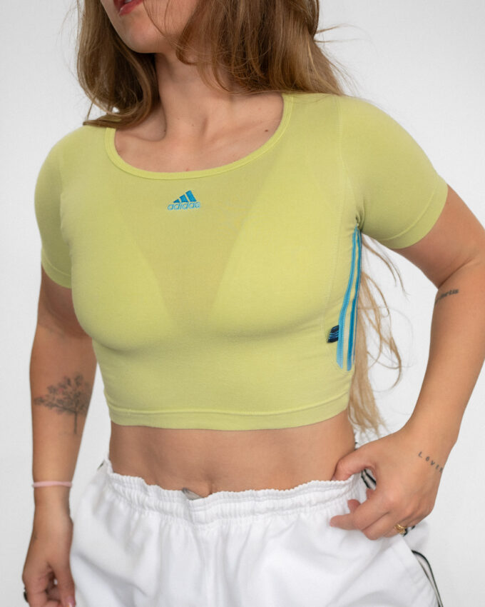 Vintage Adidas Lime Baby Tee - XS