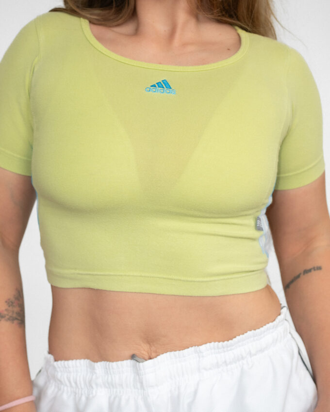 Vintage Adidas Lime Baby Tee - XS