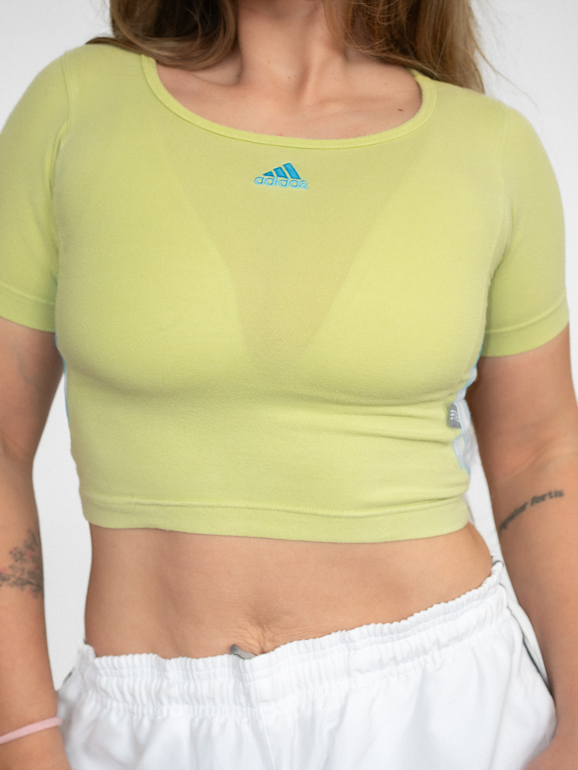 Vintage Adidas Lime Baby Tee - XS - Image 4