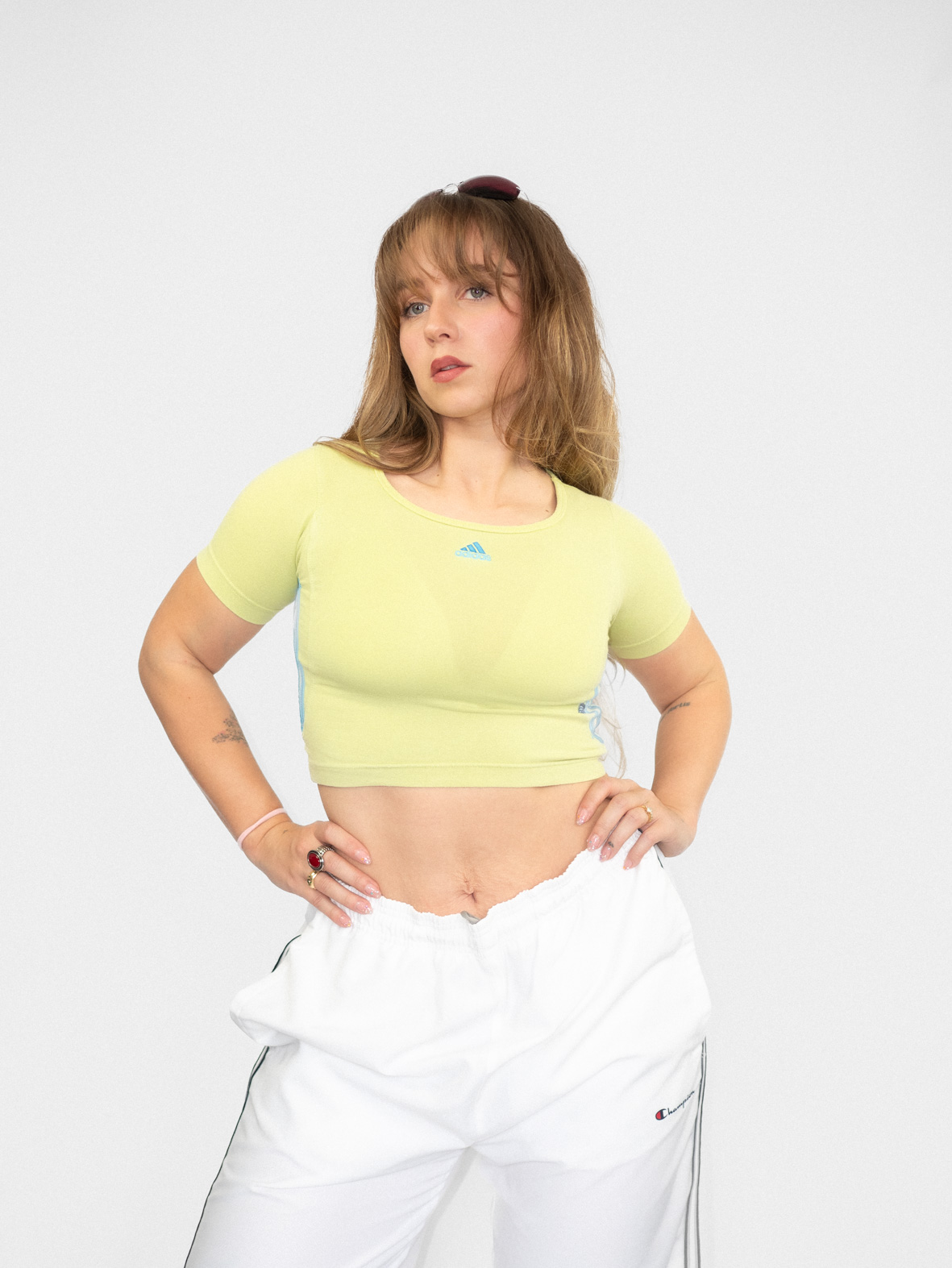Vintage Adidas Lime Baby Tee - XS