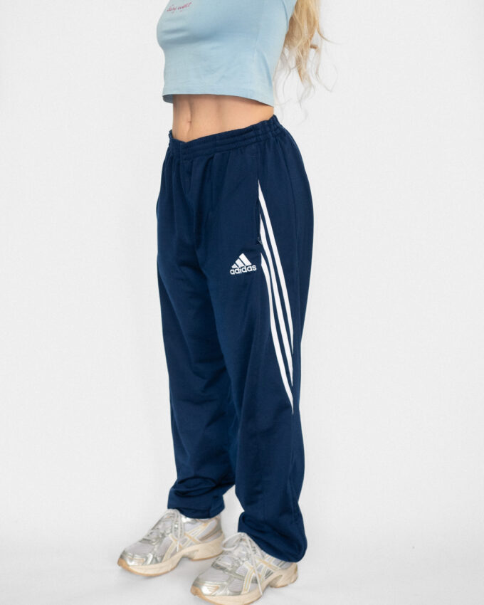 Marine Blue Vintage Adidas Track Pants - L
