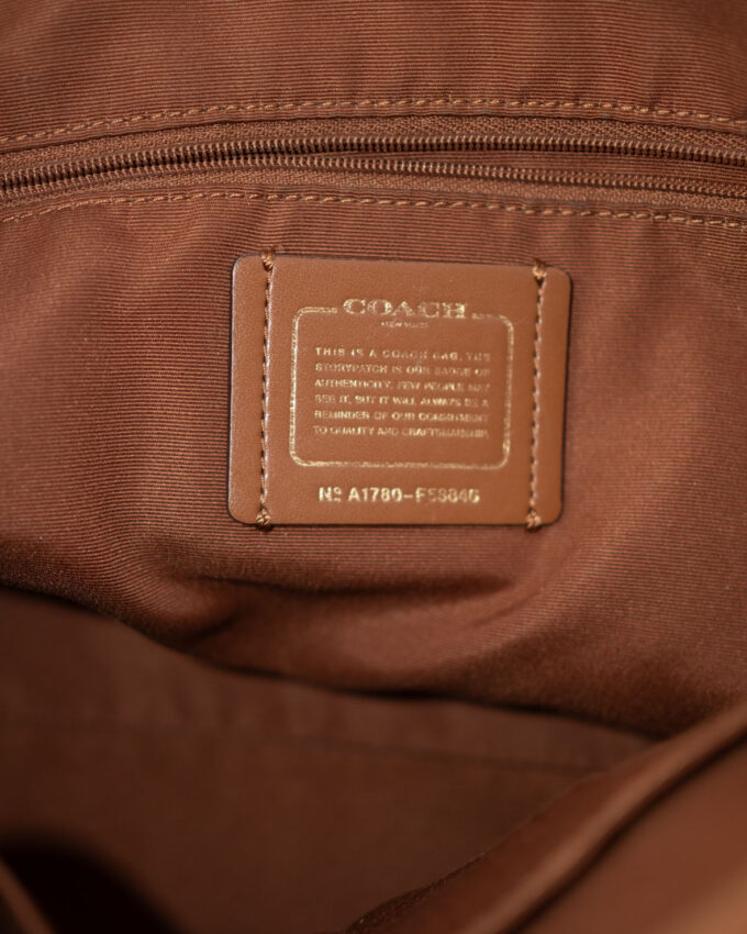 Coach Leather Tote – Cognac Brown