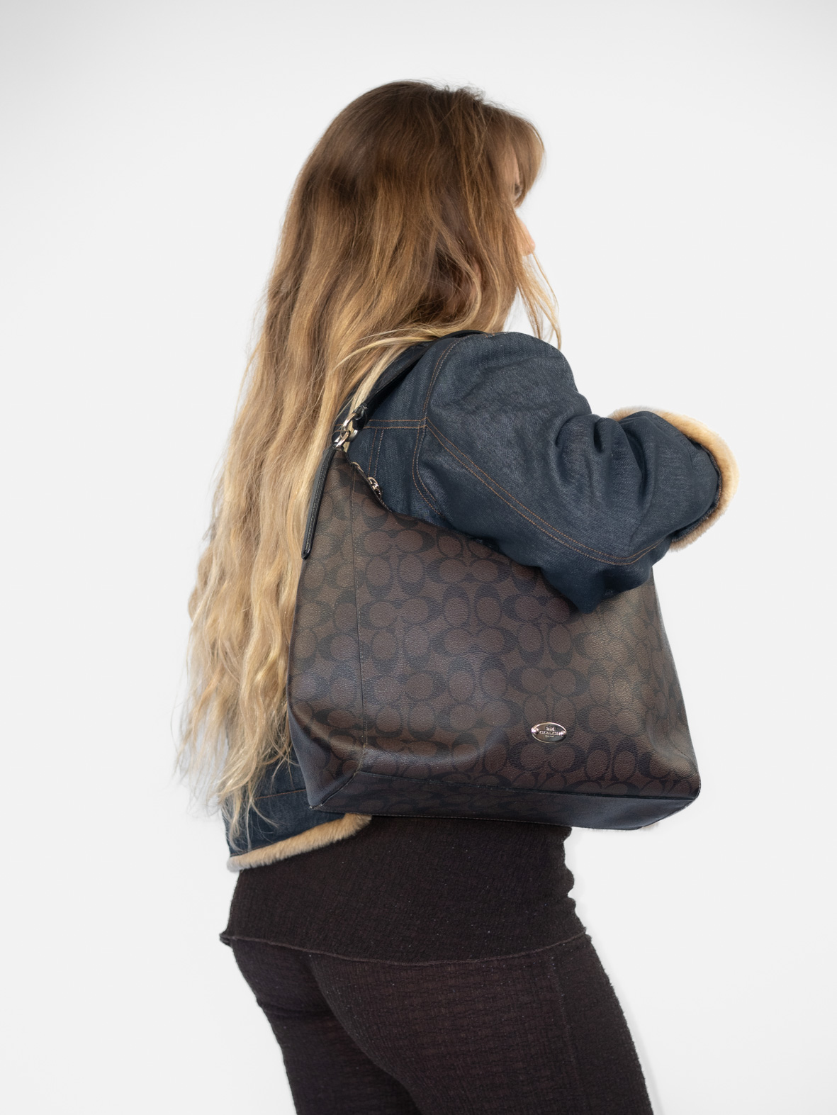 Coach Celeste Signature Bag – Chocolate Monogram - Image 15