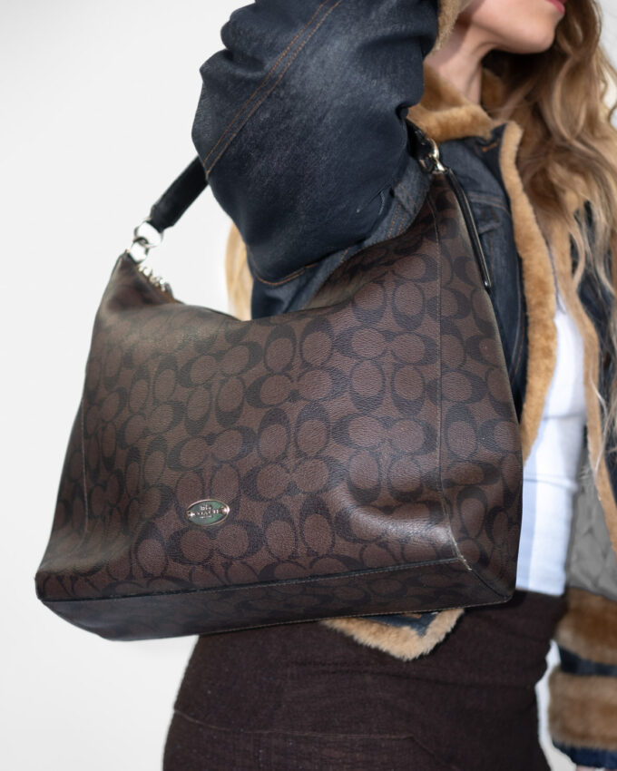 Coach Celeste Signature Bag – Chocolate Monogram