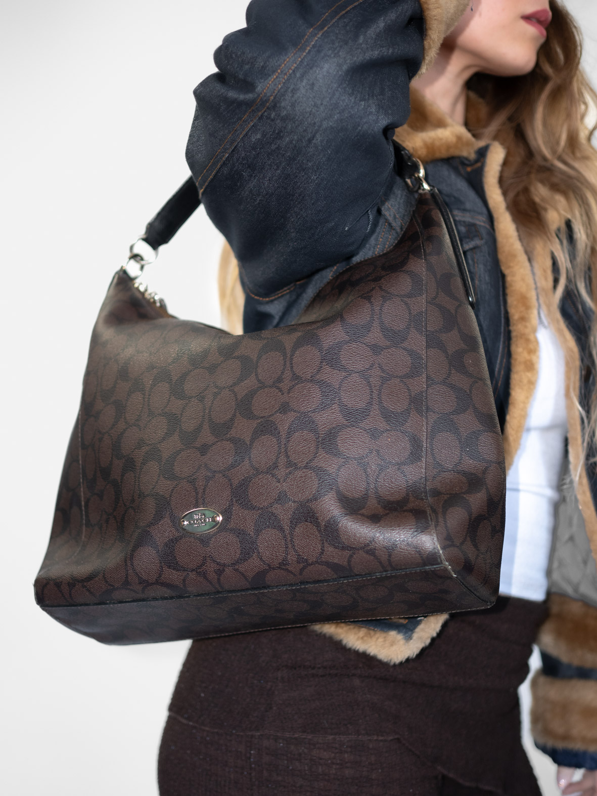 Coach Celeste Signature Bag – Chocolate Monogram - Image 3