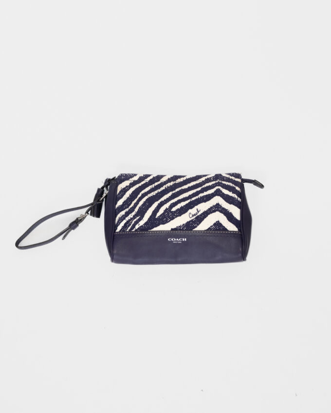 Coach Zebra Print Wristlet Pochette