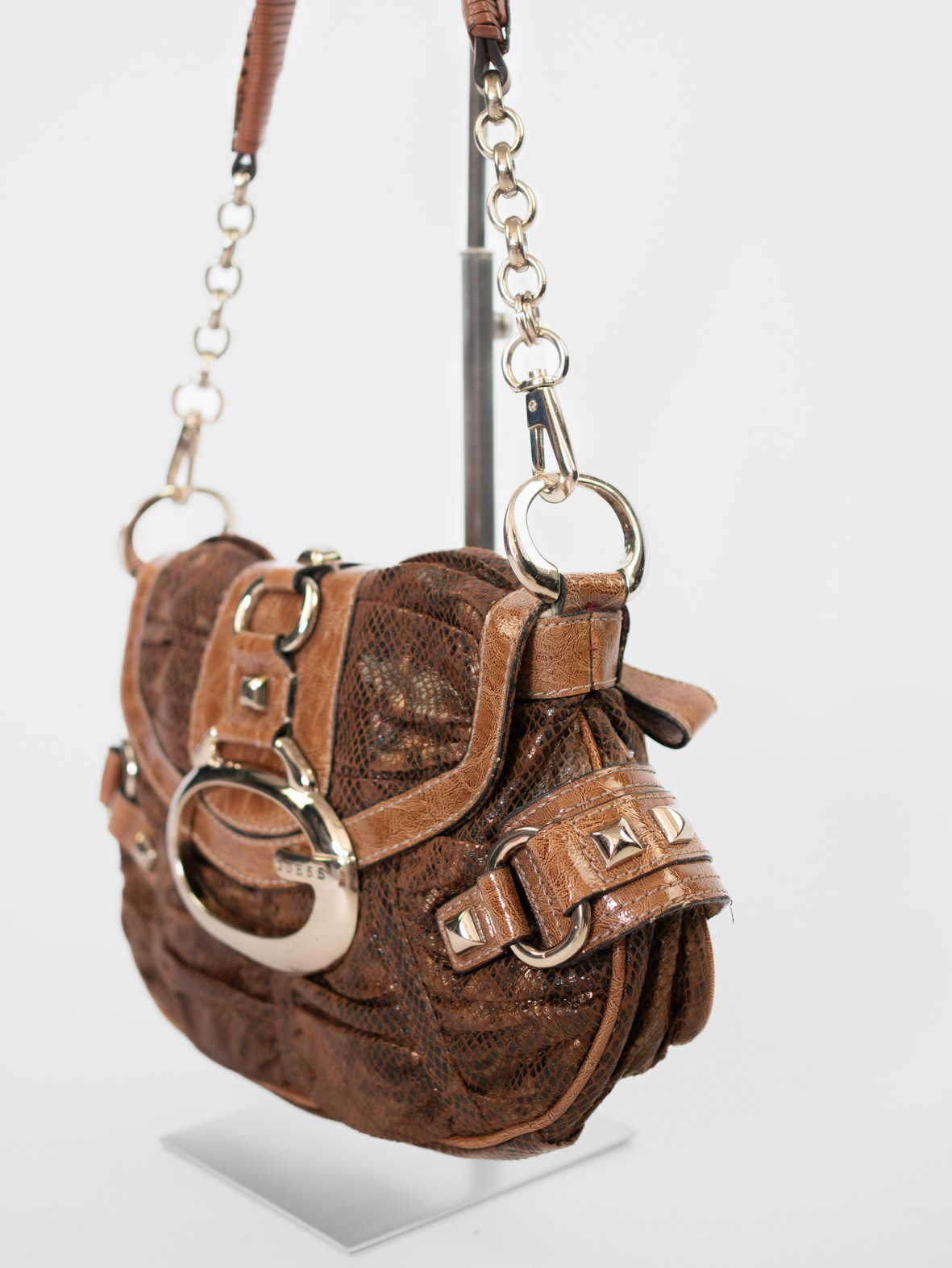 Vintage Guess Python Buckle Bag - Image 4