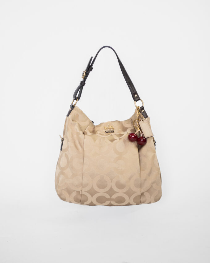 Coach Signature Monogram Hobo Bag