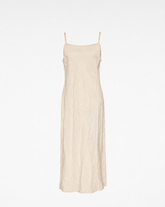 Italian Vintage Linen Maxi Dress  - M