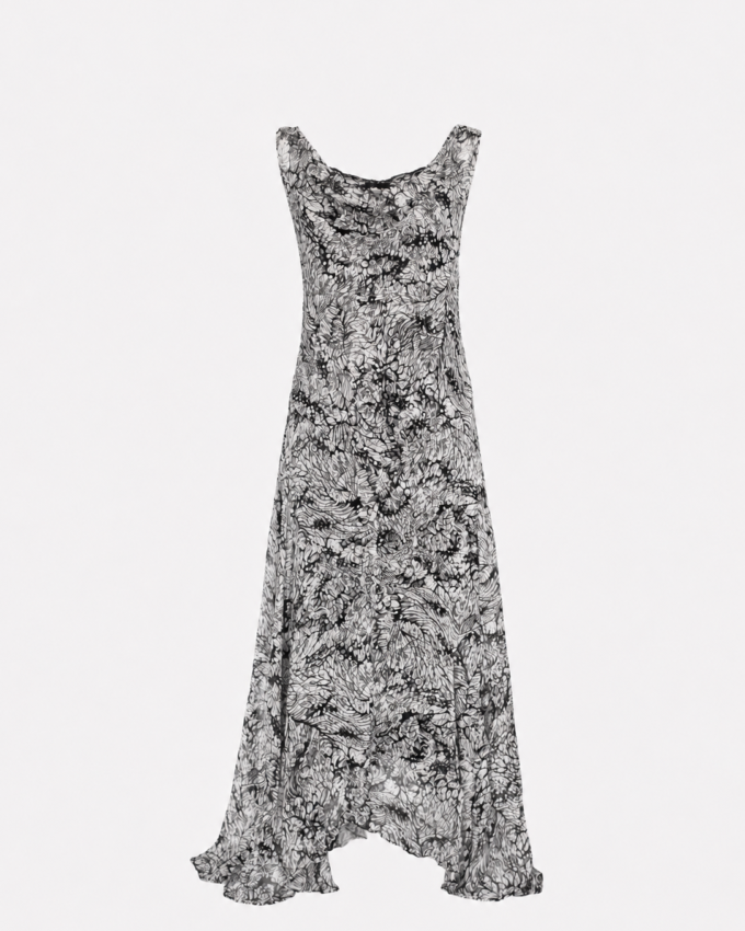 Signature Robbie Bee Silk Maxi Vintage Dress  - M