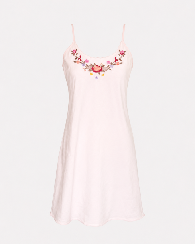 Embroidered Vintage Slip Dress - S