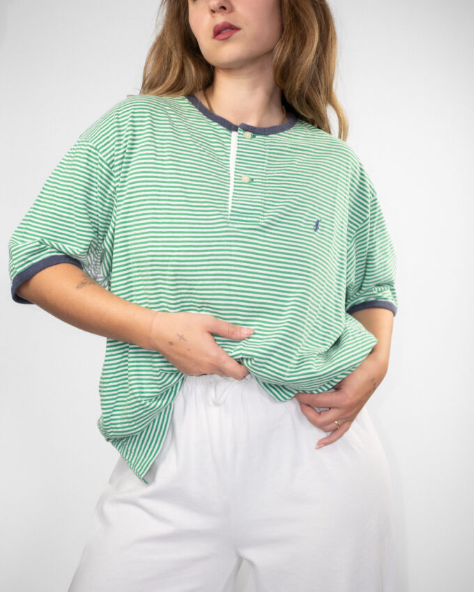 Vintage Ralph Lauren Striped Cotton Tee - L