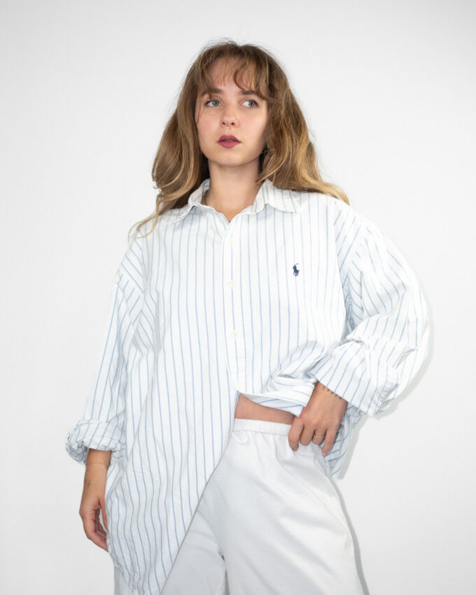 Vintage Ralph Lauren Striped Oxford Cotton Shirt - XL