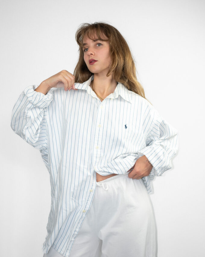Vintage Ralph Lauren Striped Oxford Cotton Shirt - XL
