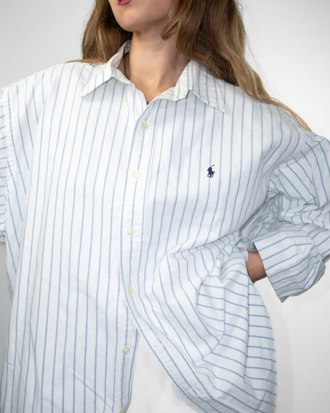 Vintage Ralph Lauren Striped Oxford Cotton Shirt - XL
