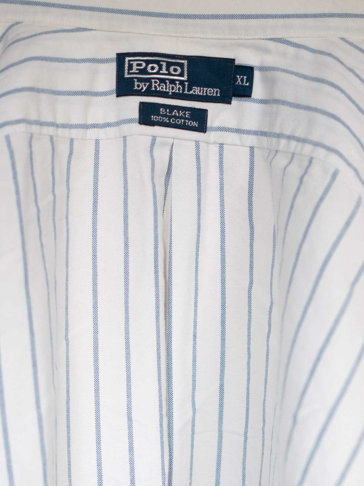 Vintage Ralph Lauren Striped Oxford Cotton Shirt - XL - Image 5