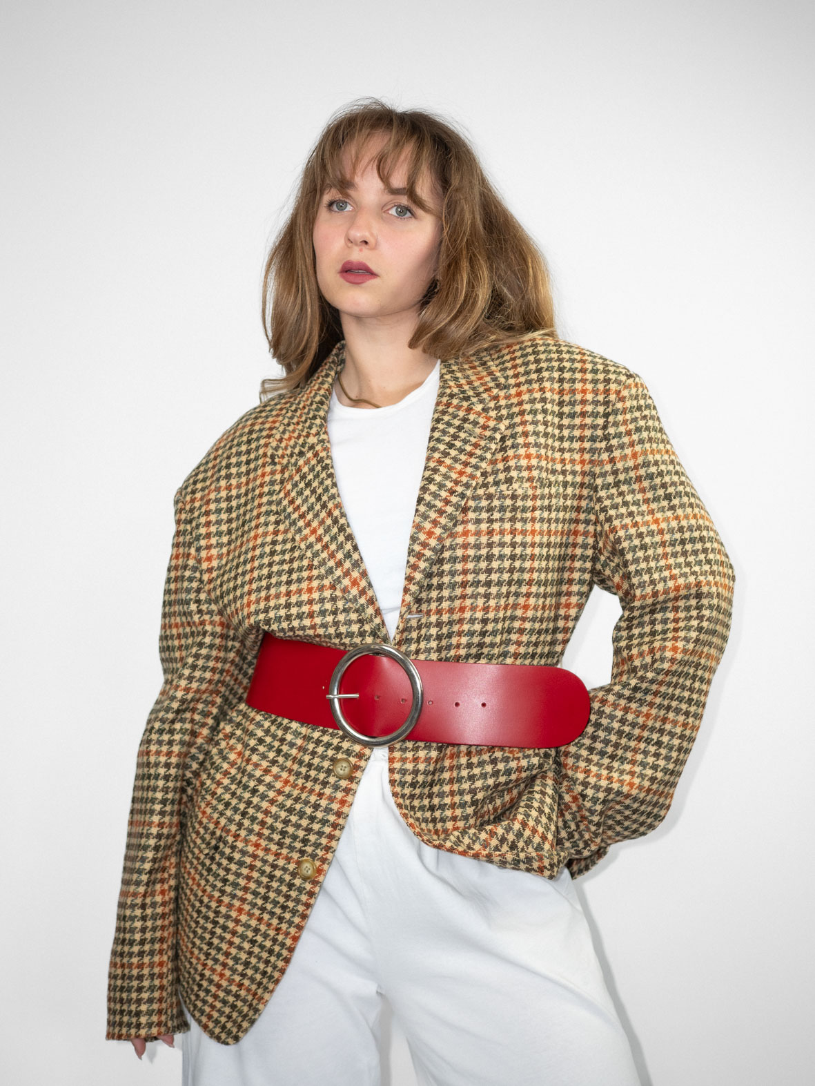 Vintage Dark Red Statement Belt - Image 3