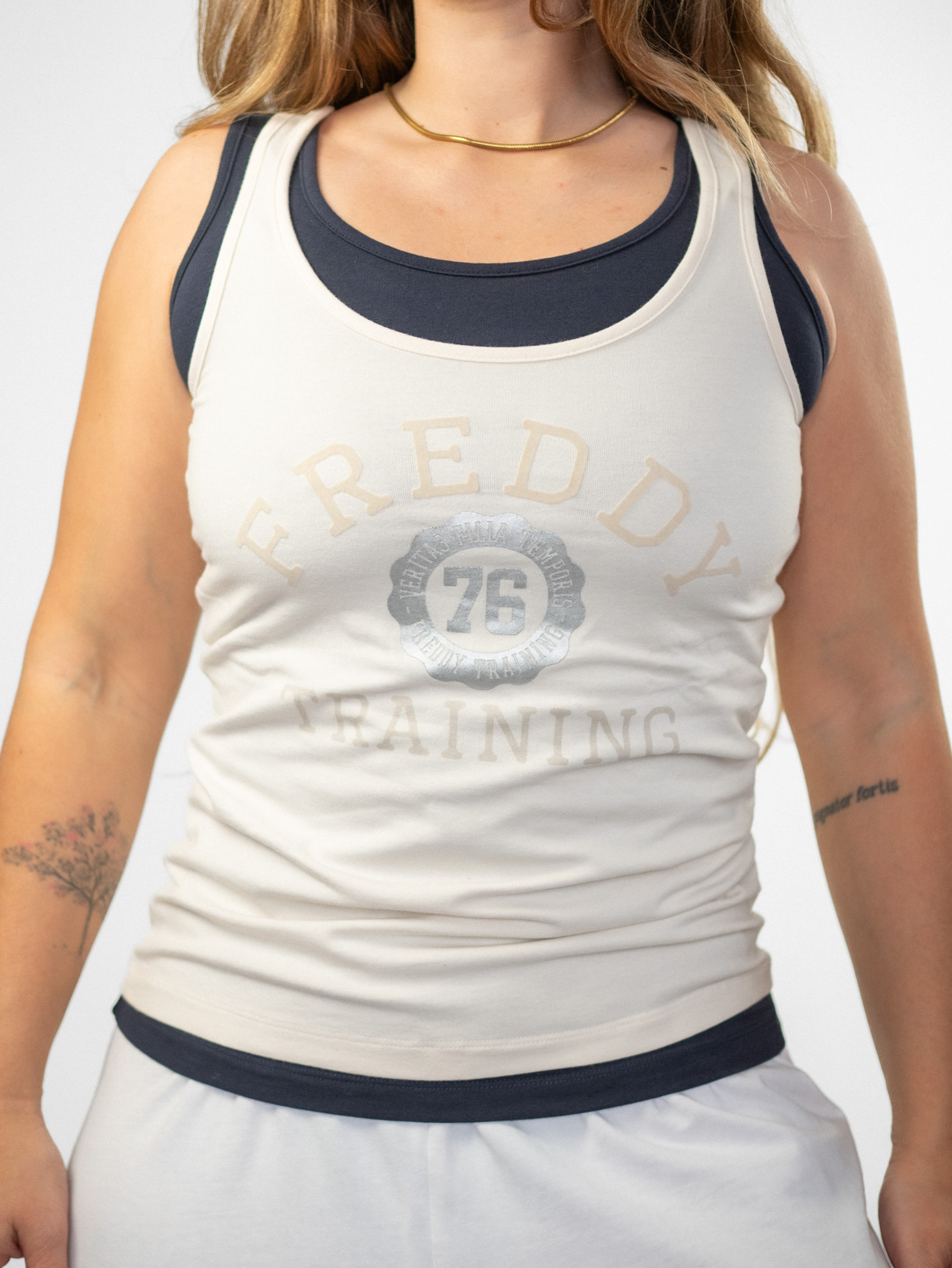 Vintage 00s Freddy Layered Sport Cotton Tank - S/M - Image 3