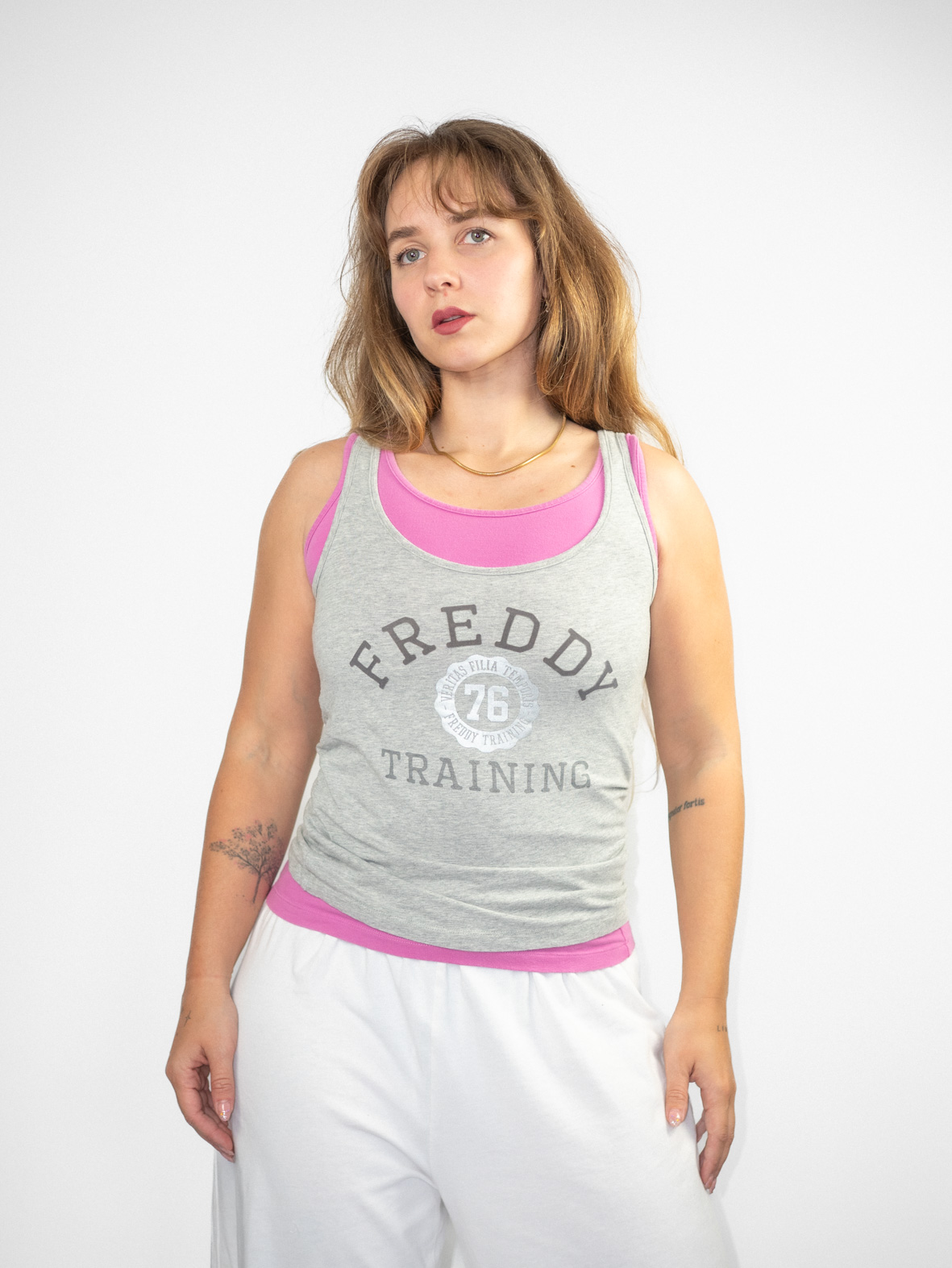 Freddy Training Layered 00s Cotton Sport Tank - S/M - Image 2