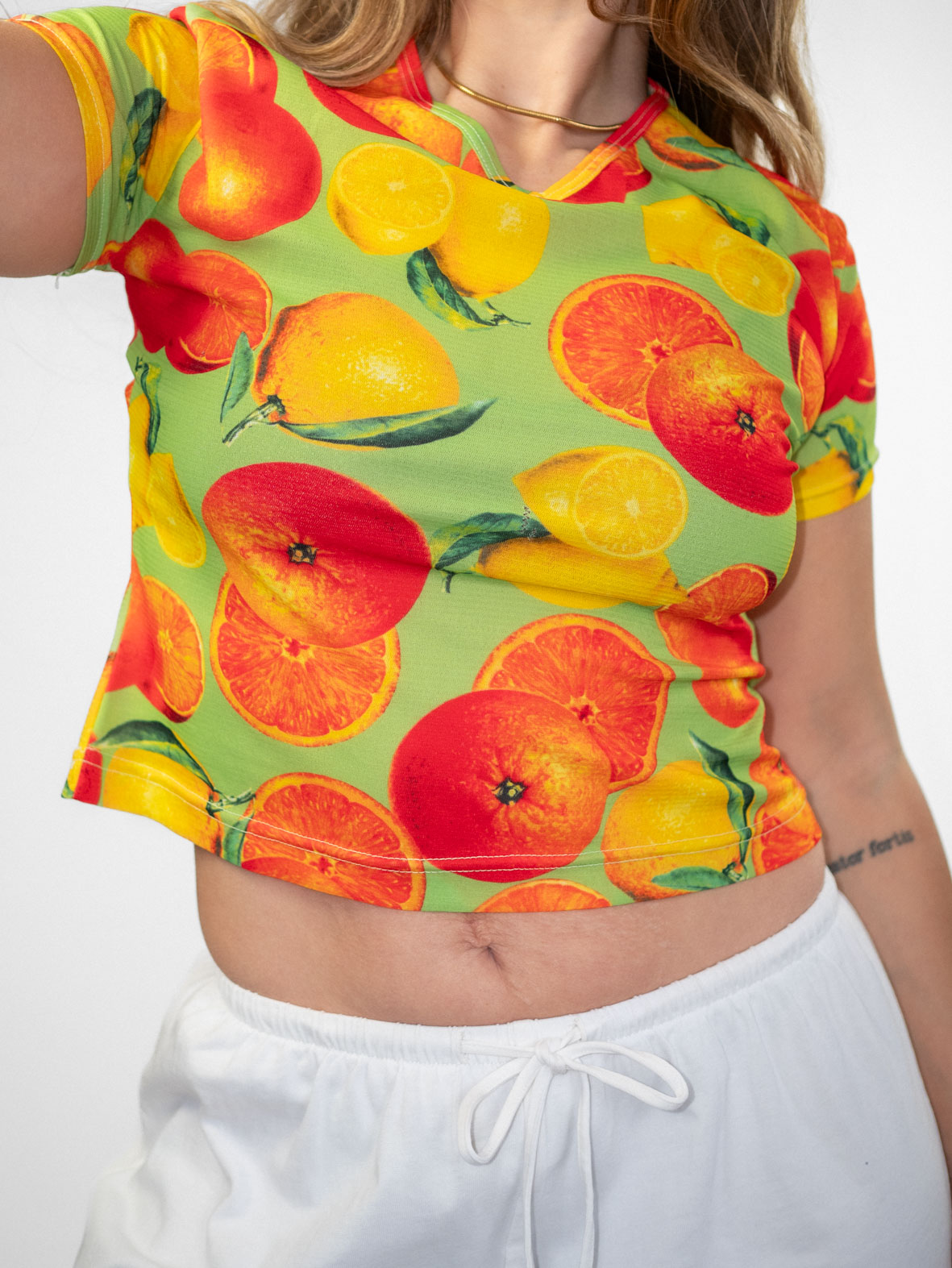 Citrus Dream 00s Mesh Top - S/M - Image 2