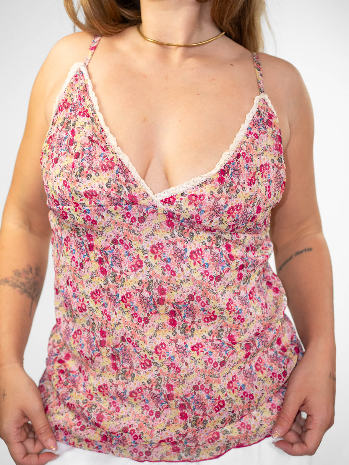 Vintage Floral Summer Cami - S - Image 3