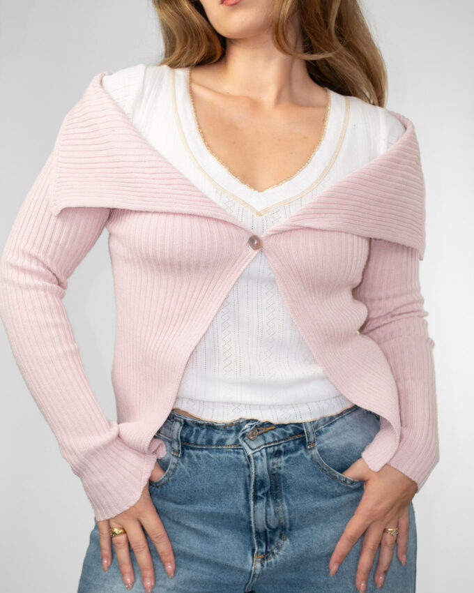 Vintage Cotton Candy Knit Cardigan  - S/M