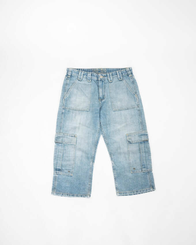 Vintage Cargo Denim Capris - M