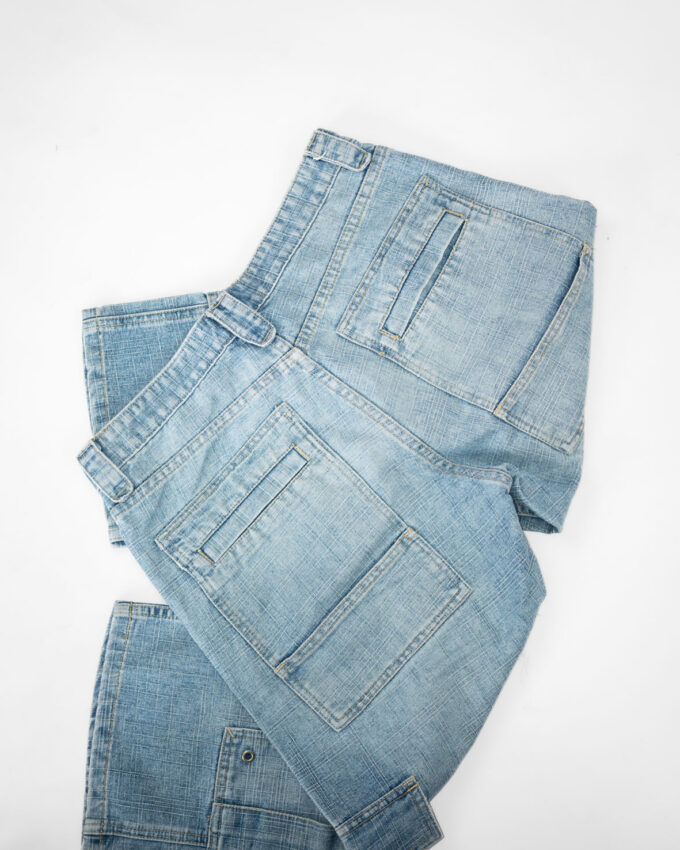 Vintage Cargo Denim Capris - M