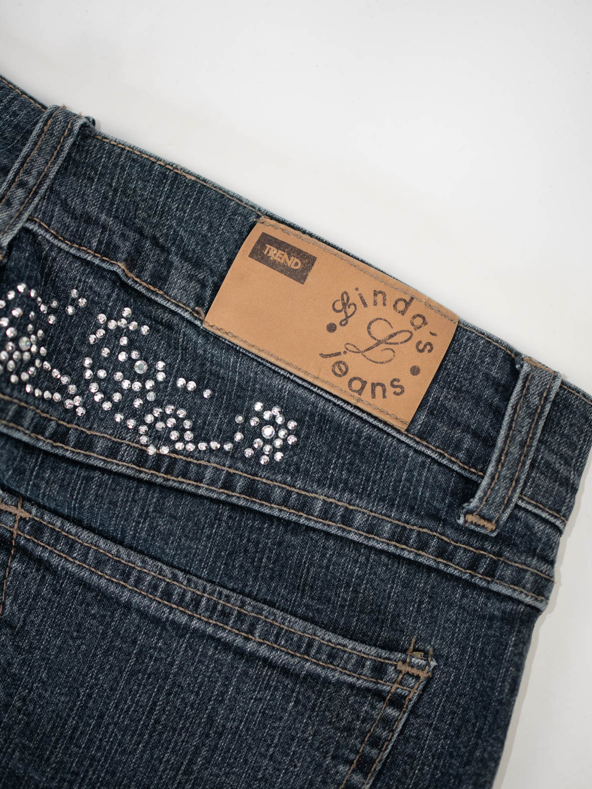 Linda's Jeans Rhinestone Flared Jeans - S - Image 4