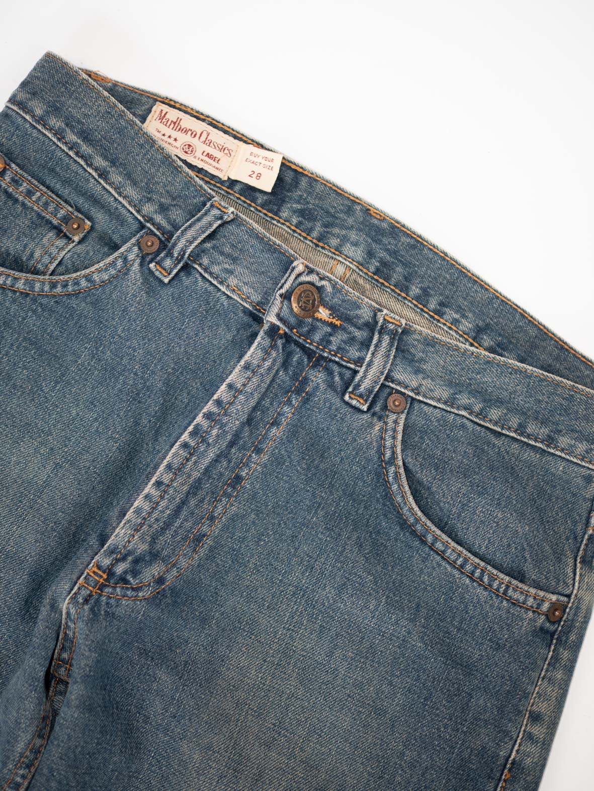 Vintage Marlboro Classics Dark Wash Jeans - M - Image 4
