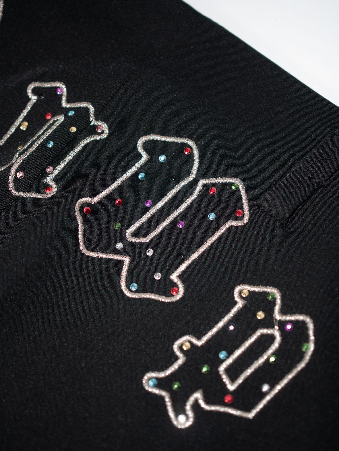 Vintage 00s Rhinestone "PIN UP" Trousers - S - Image 3