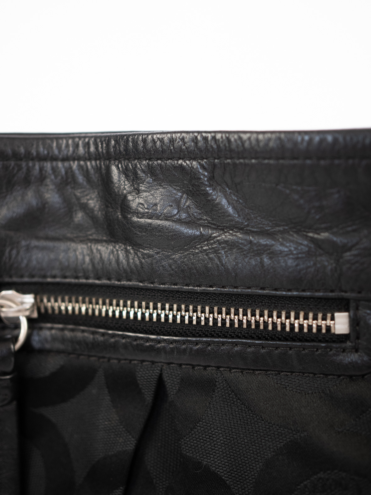 Vintage Coach Black Monogram Bag - Image 5