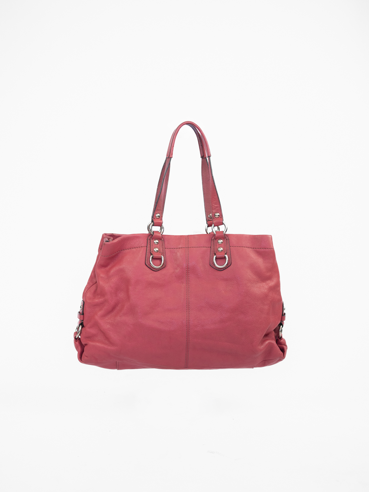 Vintage Coach Berry Leather Tote - Image 7