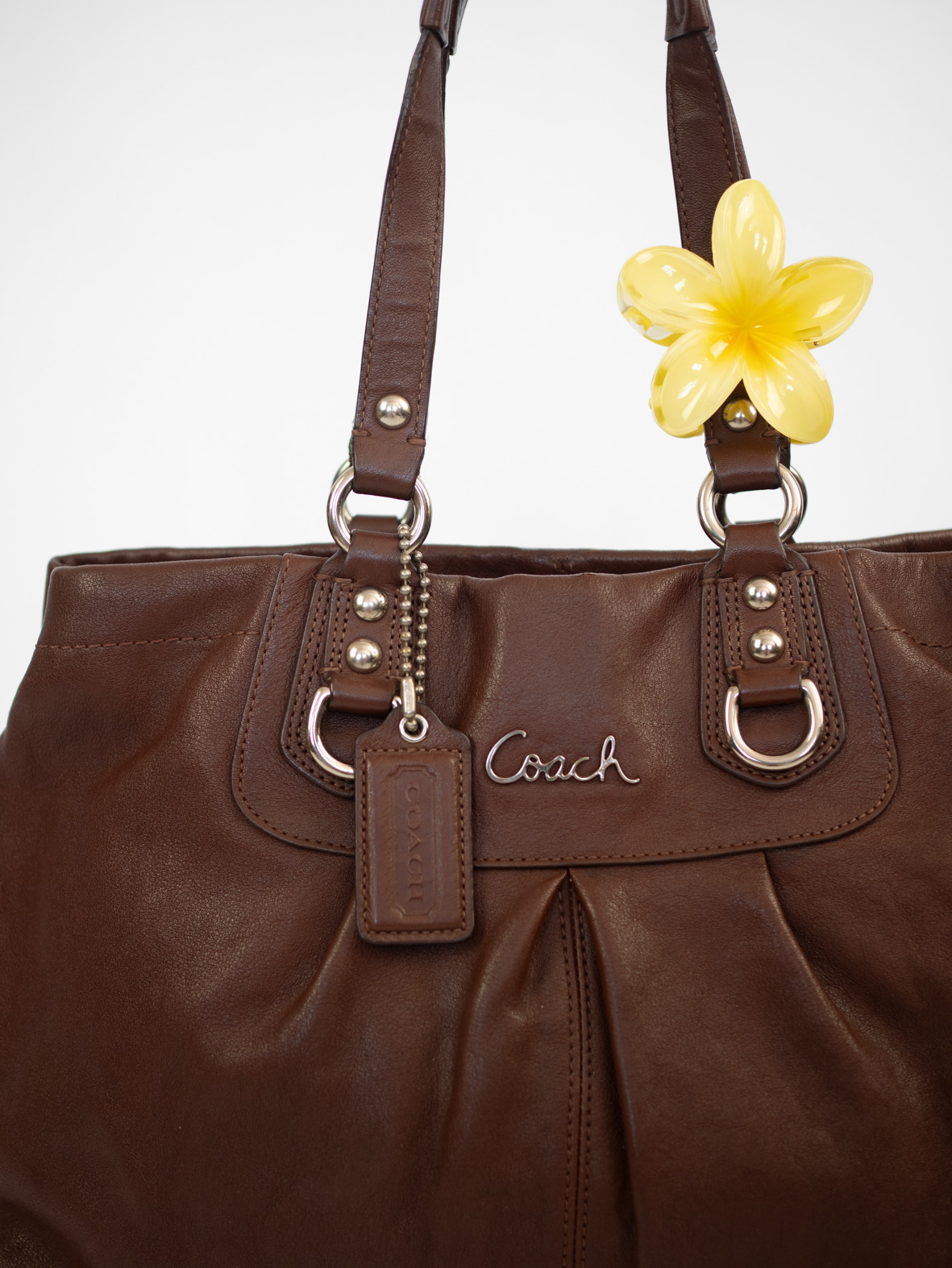 Vintage Coach Chocolate Brown Leather Bag - Image 4