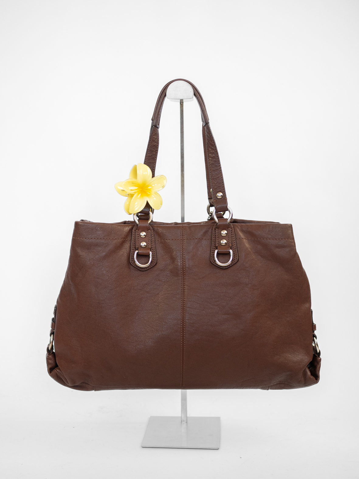 Vintage Coach Chocolate Brown Leather Bag - Image 7