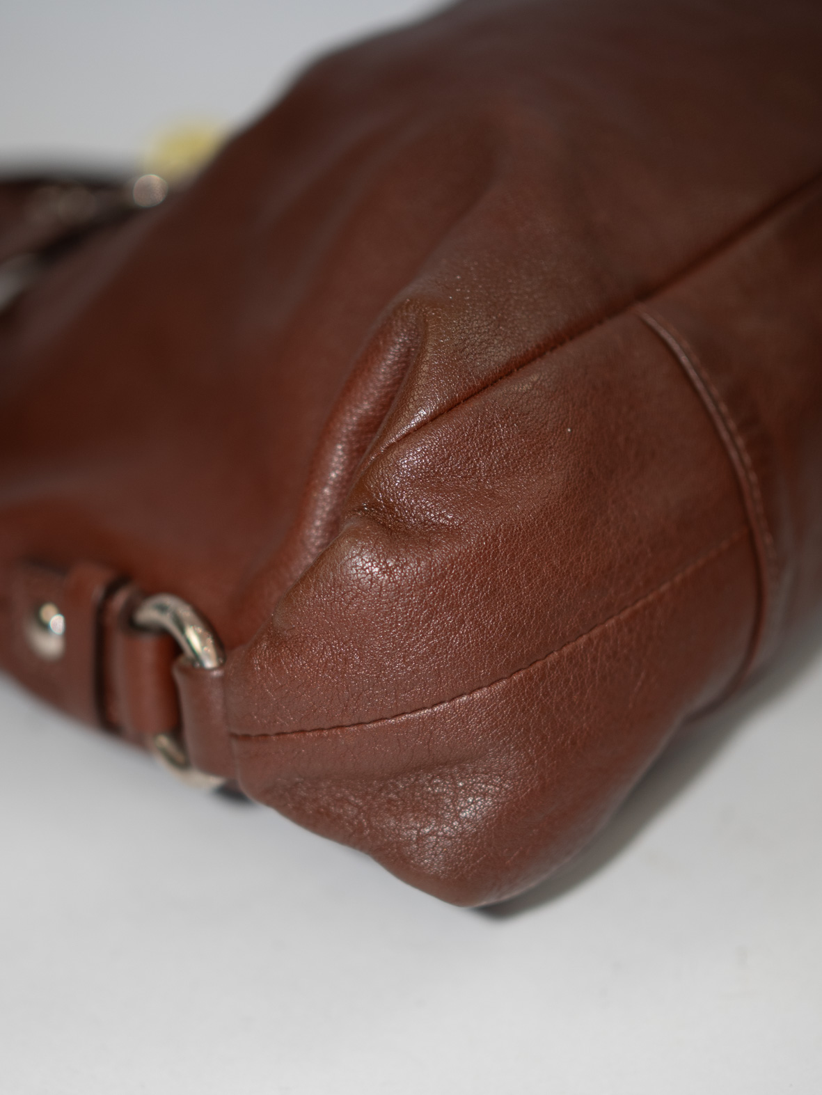 Vintage Coach Chocolate Brown Leather Bag - Image 9