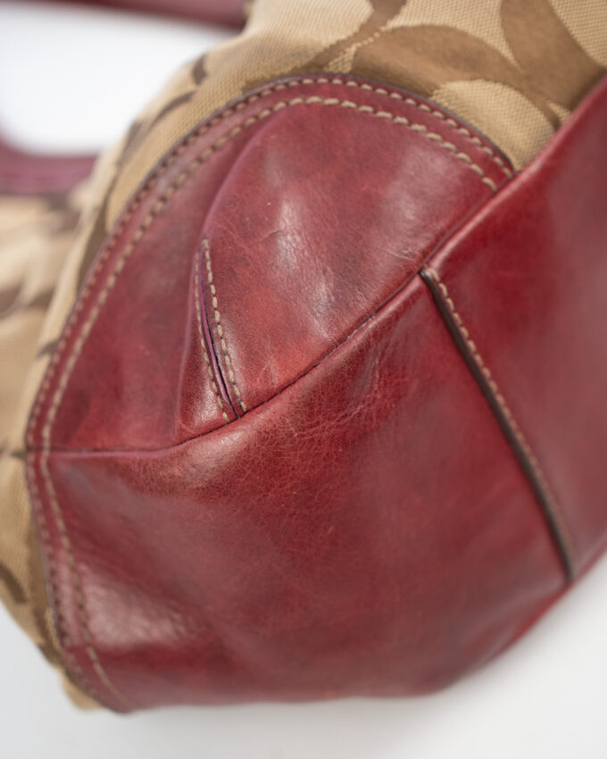 Rare Bordeaux Vintage Coach Kisslock Shoulder Bag