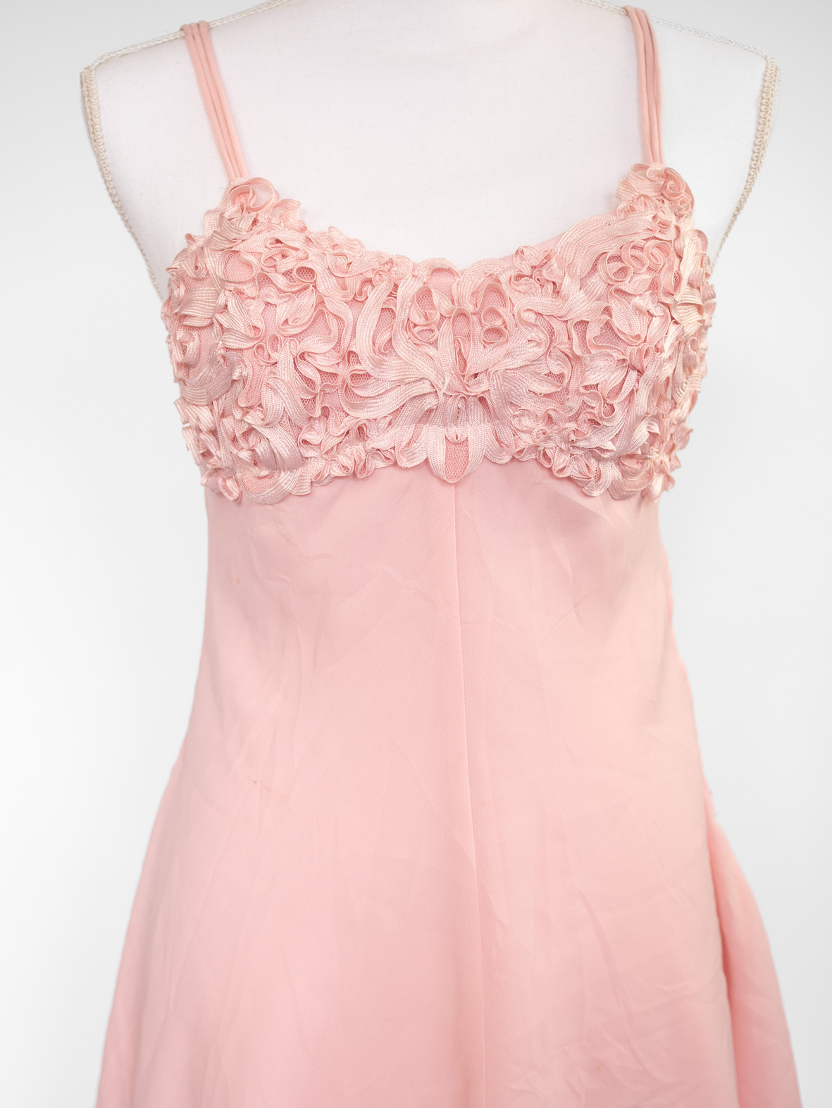 Soft Bloom Layered Vintage Midi Dress - S - Image 2