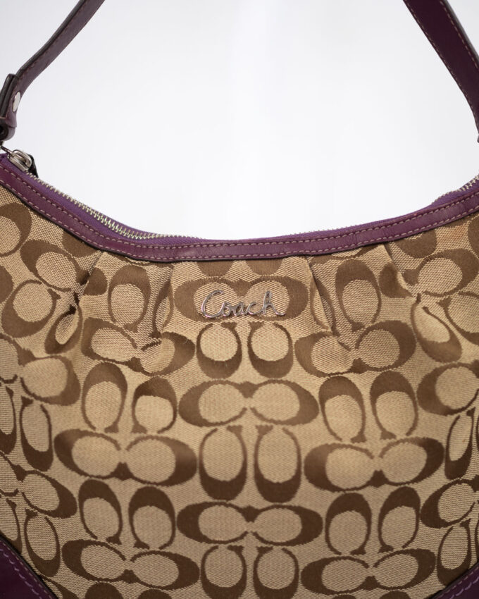 Vintage Coach Monogram Shoulder Bag