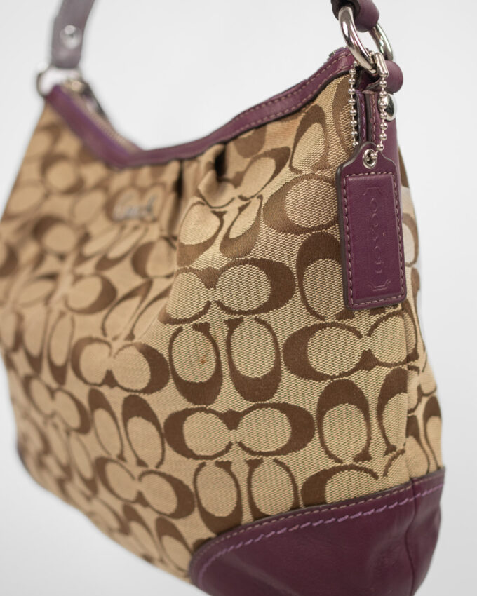 Vintage Coach Monogram Shoulder Bag