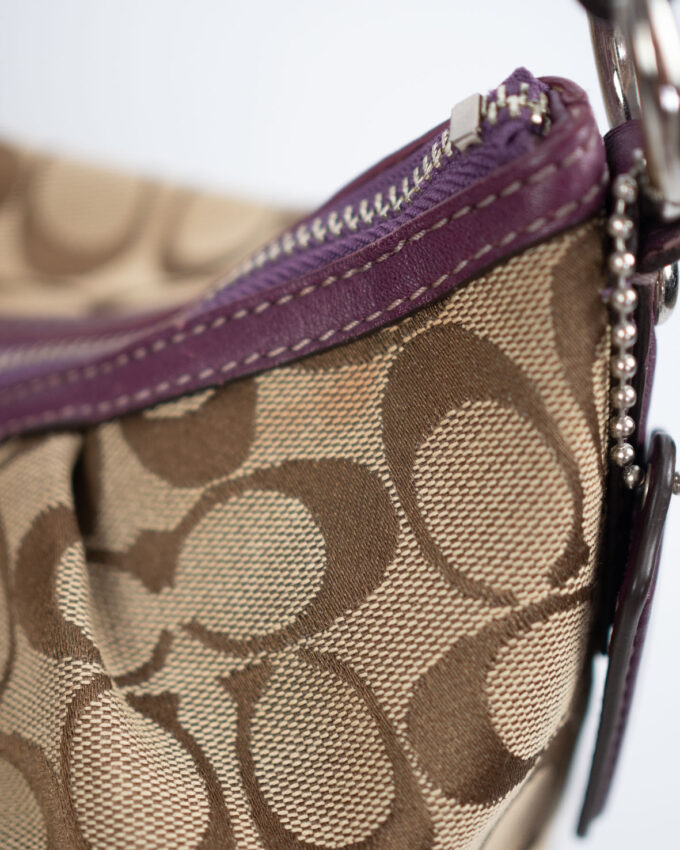 Vintage Coach Monogram Shoulder Bag
