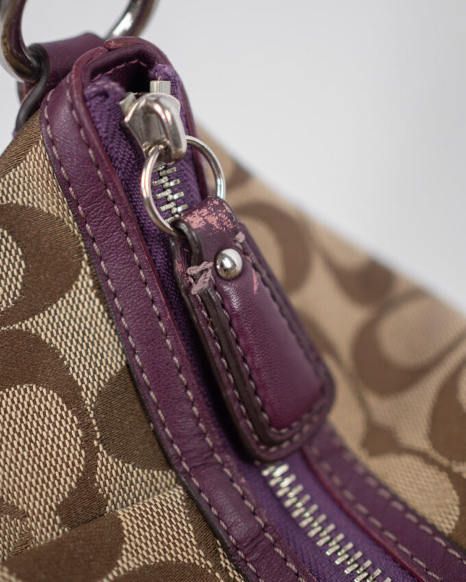 Vintage Coach Monogram Shoulder Bag
