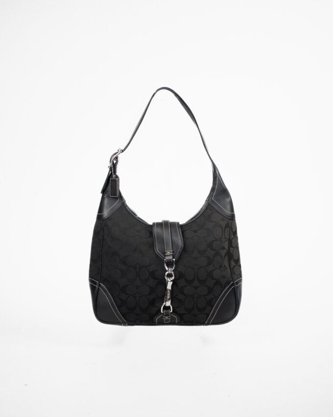 Black Vintage Coach Hamilton Hobo Bag